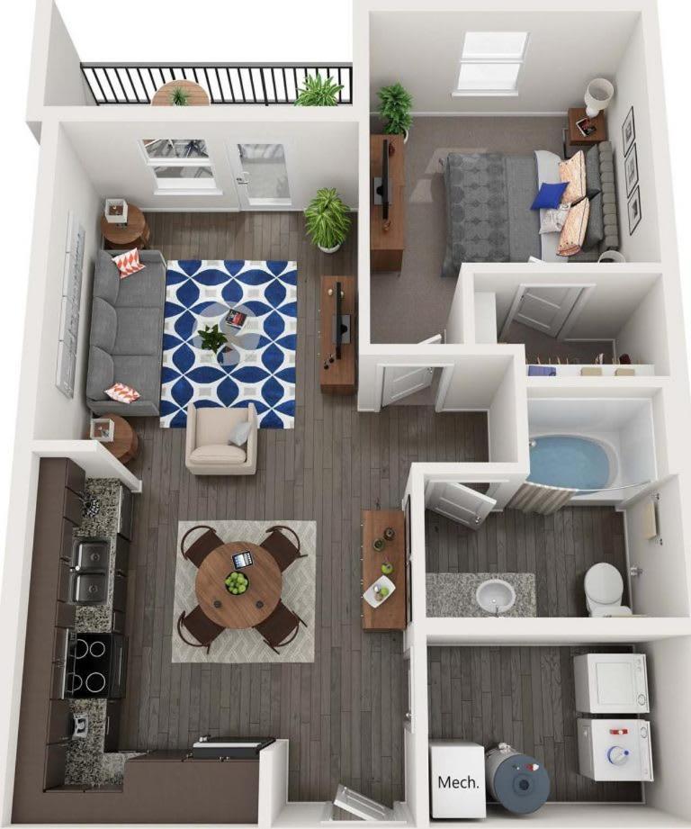 Apartamento Luxe One Bedroom With Balcony Gainesville