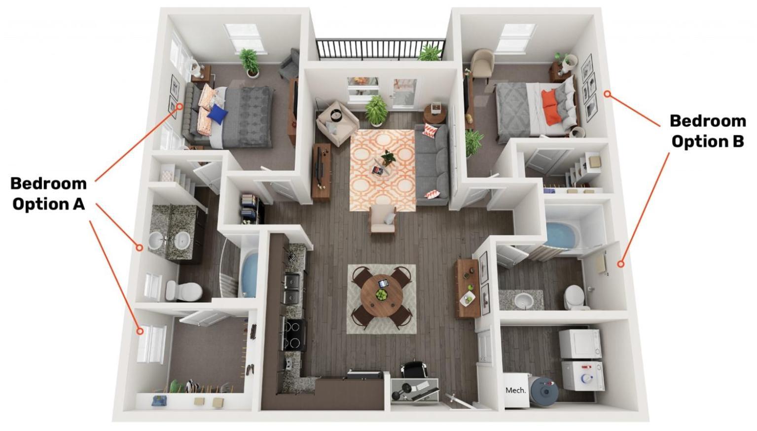 Grand Two Bedroom Two Bathroom With Balcony Apartamento *